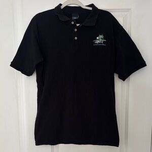 Nautica Black Polo with Nassau Bahamas Palm Embroidery